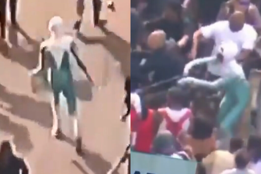 Imagem colorida, Super-herói "Gelado" derruba PM durante soltura de Mc Poze. Veja Vídeo - Metrópoles